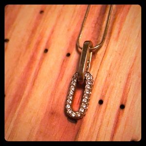 Swarovski gold and crystal pendant with necklace